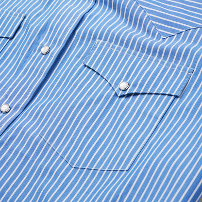 Blue Western Stripe Shirt Blue
