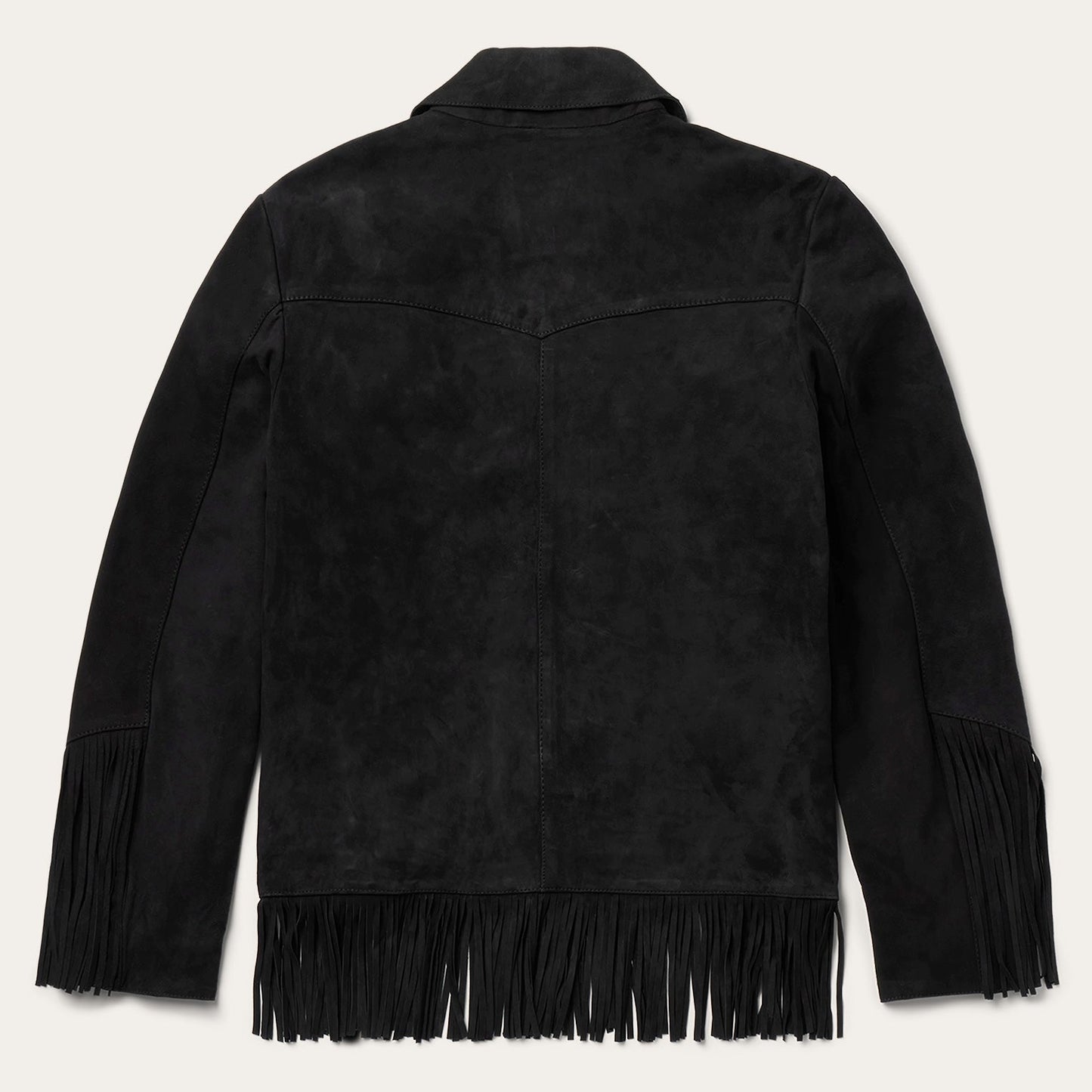 Fringe Suede Jacket Black