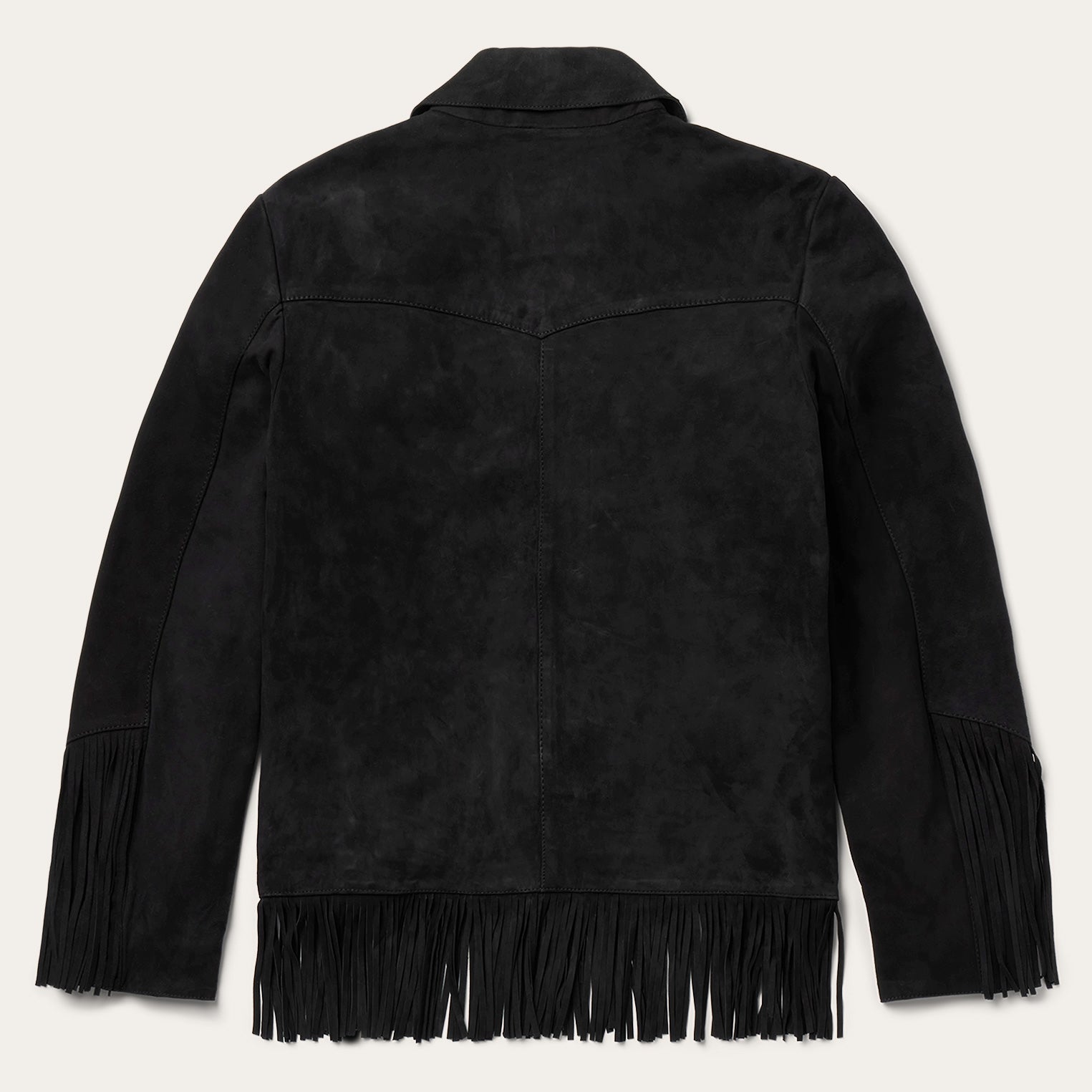 Fringe Suede Jacket Black
