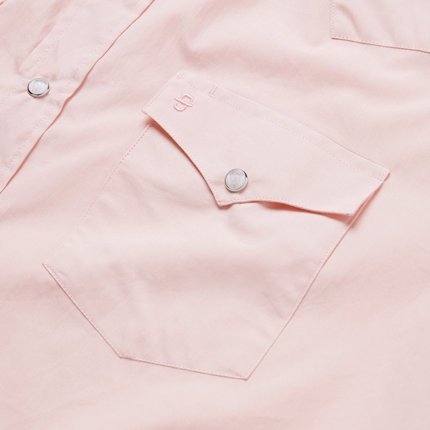 Pink End-On-End Western Shirt Pink