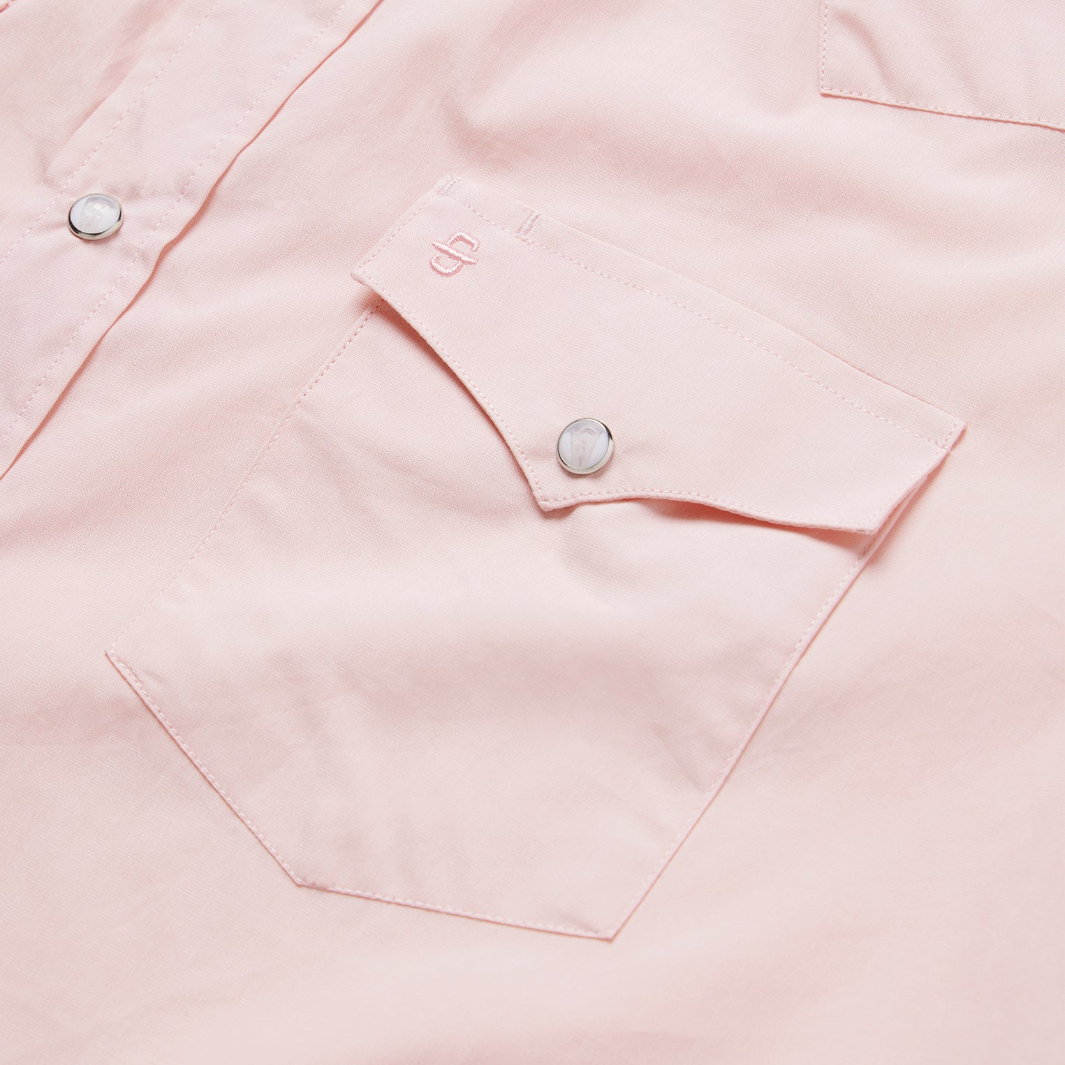 Pink End-On-End Western Shirt Pink