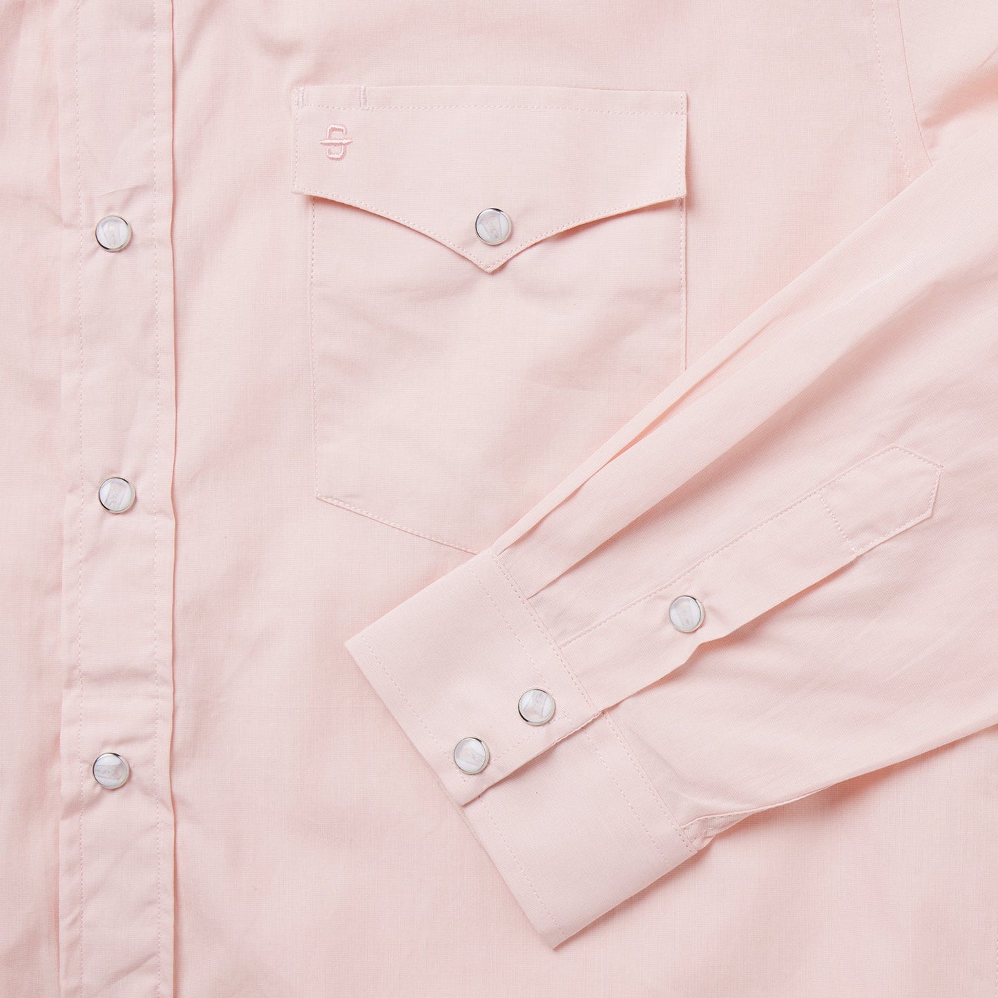 Pink End-On-End Western Shirt Pink