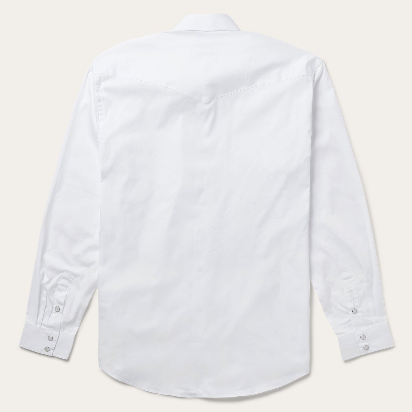 White Pinpoint Oxford Western Shirt White