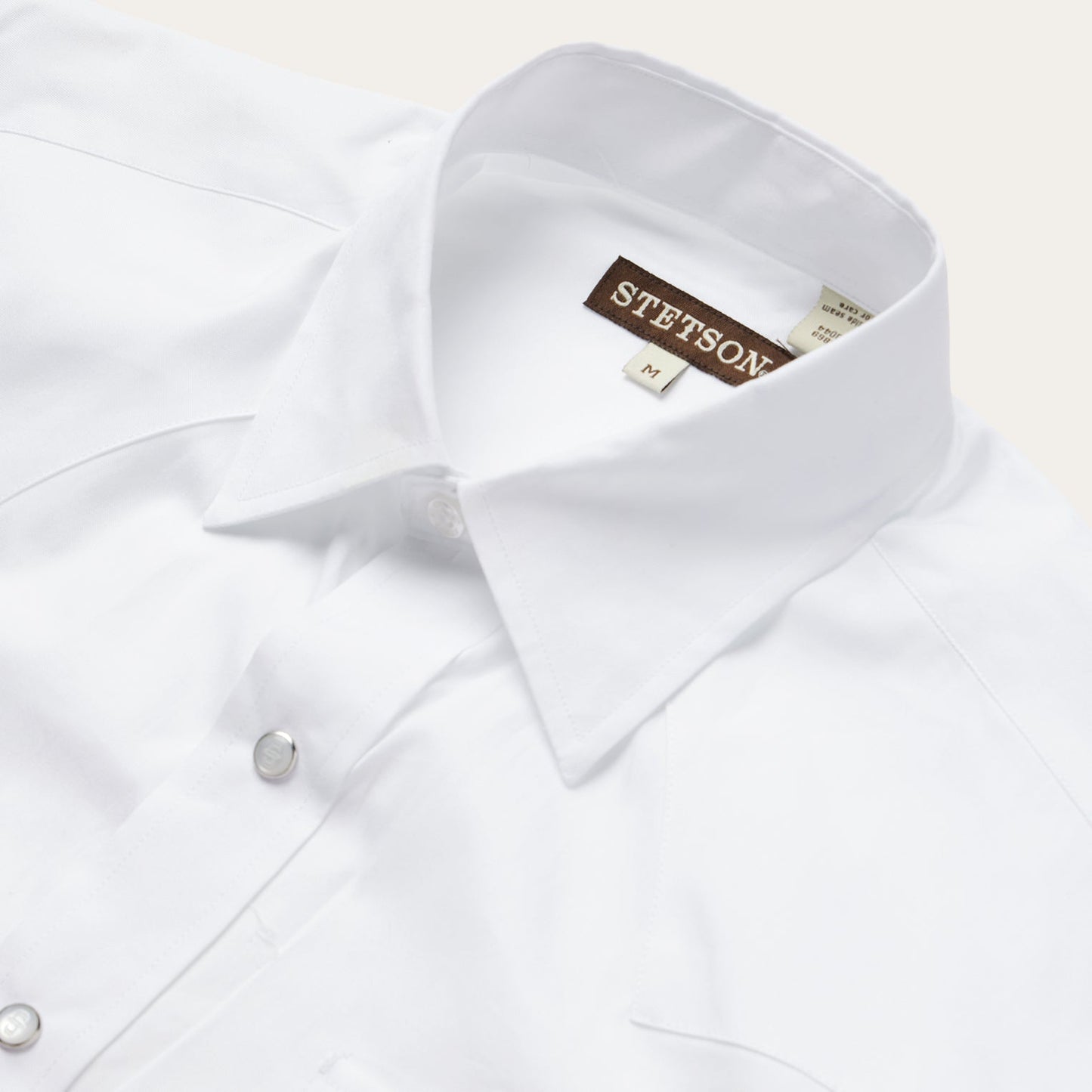 White Pinpoint Oxford Western Shirt White