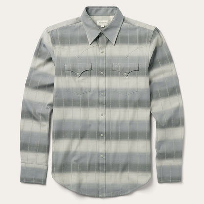Serape Dobby Twill Western Shirt Brown