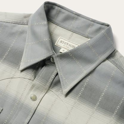 Serape Dobby Twill Western Shirt Brown