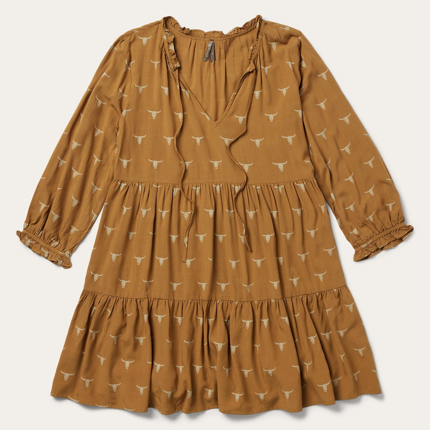 Mojave Longhorn Print Dress Brown
