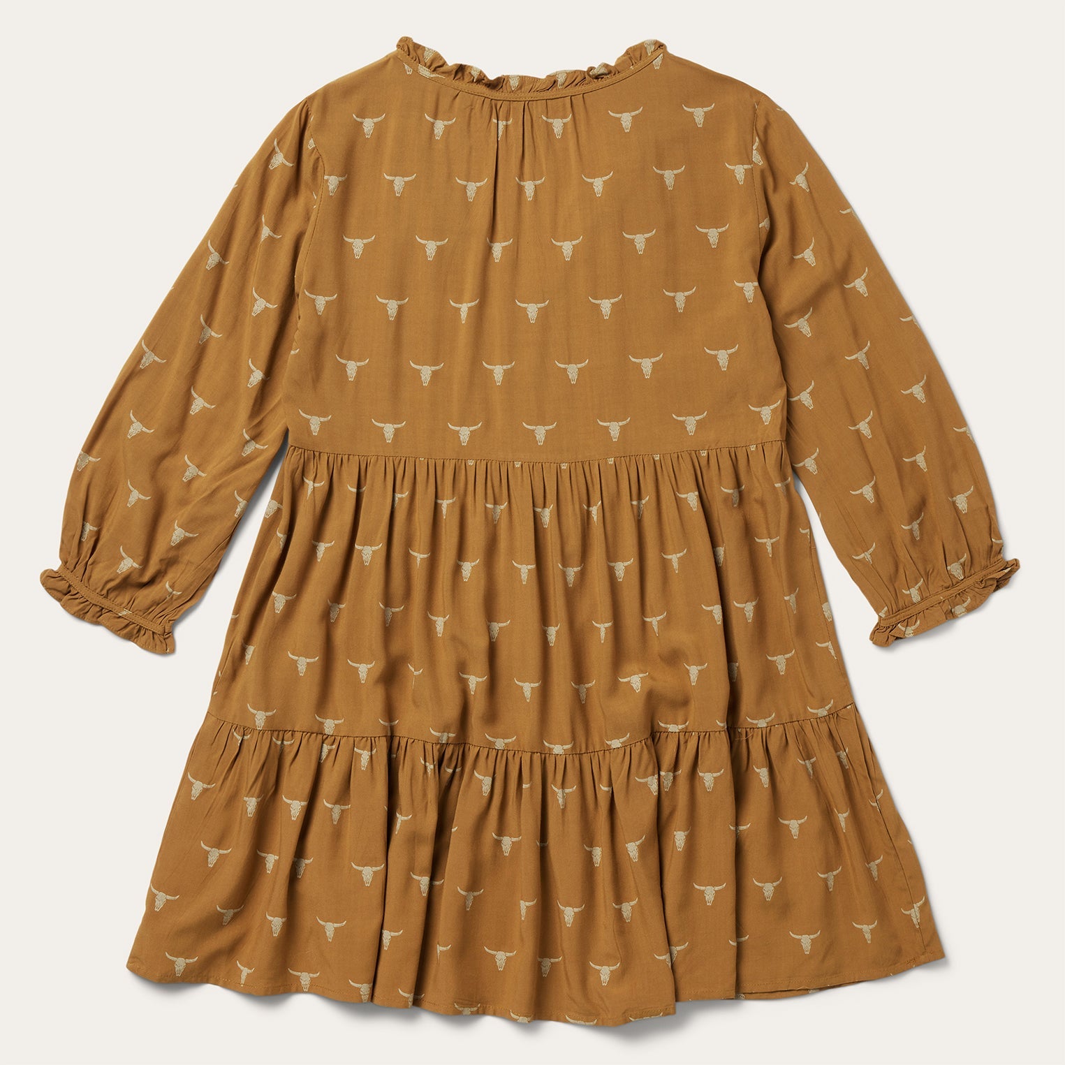 Mojave Longhorn Print Dress Brown