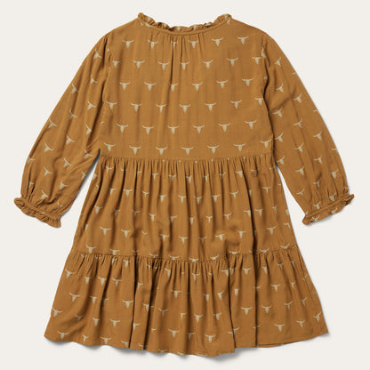 Mojave Longhorn Print Dress Brown