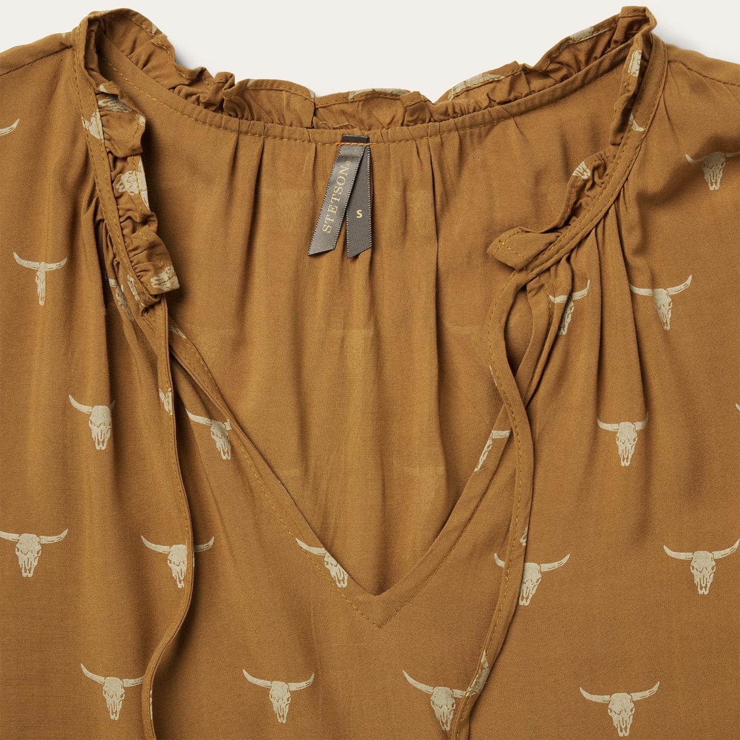 Mojave Longhorn Print Dress Brown