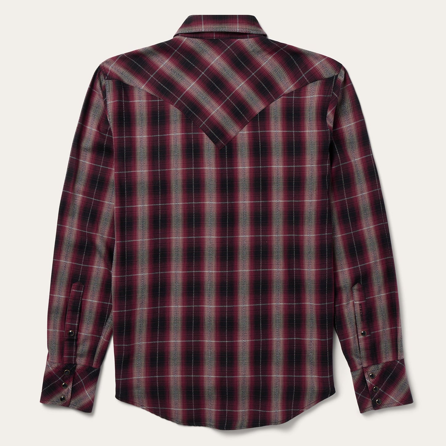 Red Marl Plaid Western Shirt Red