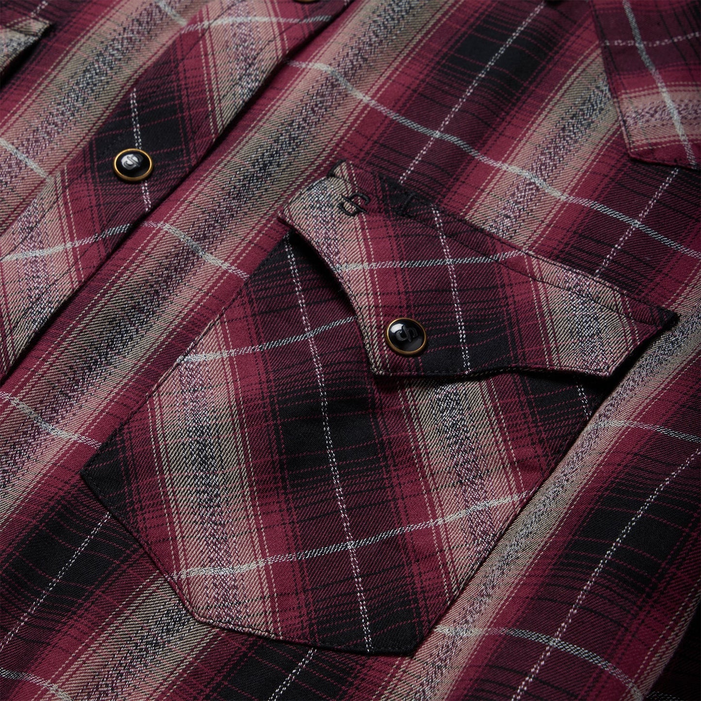 Red Marl Plaid Western Shirt Red