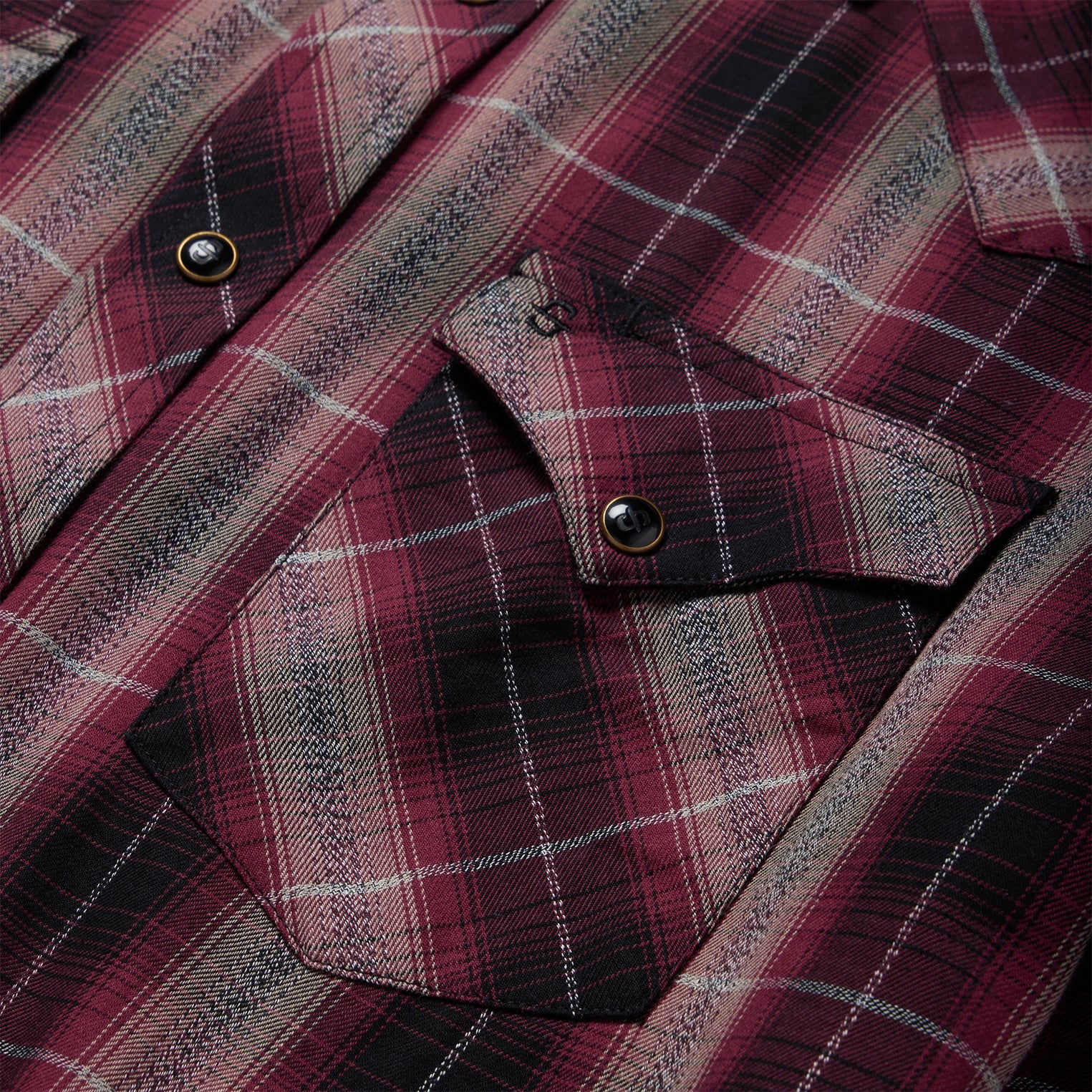 Red Marl Plaid Western Shirt Red