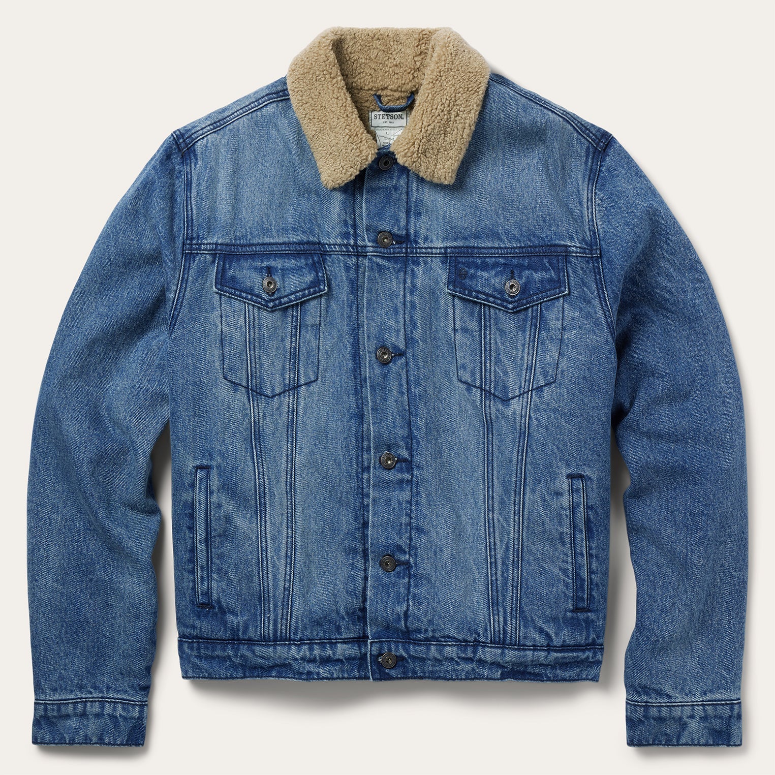 Denim Sherpa Jacket Blue