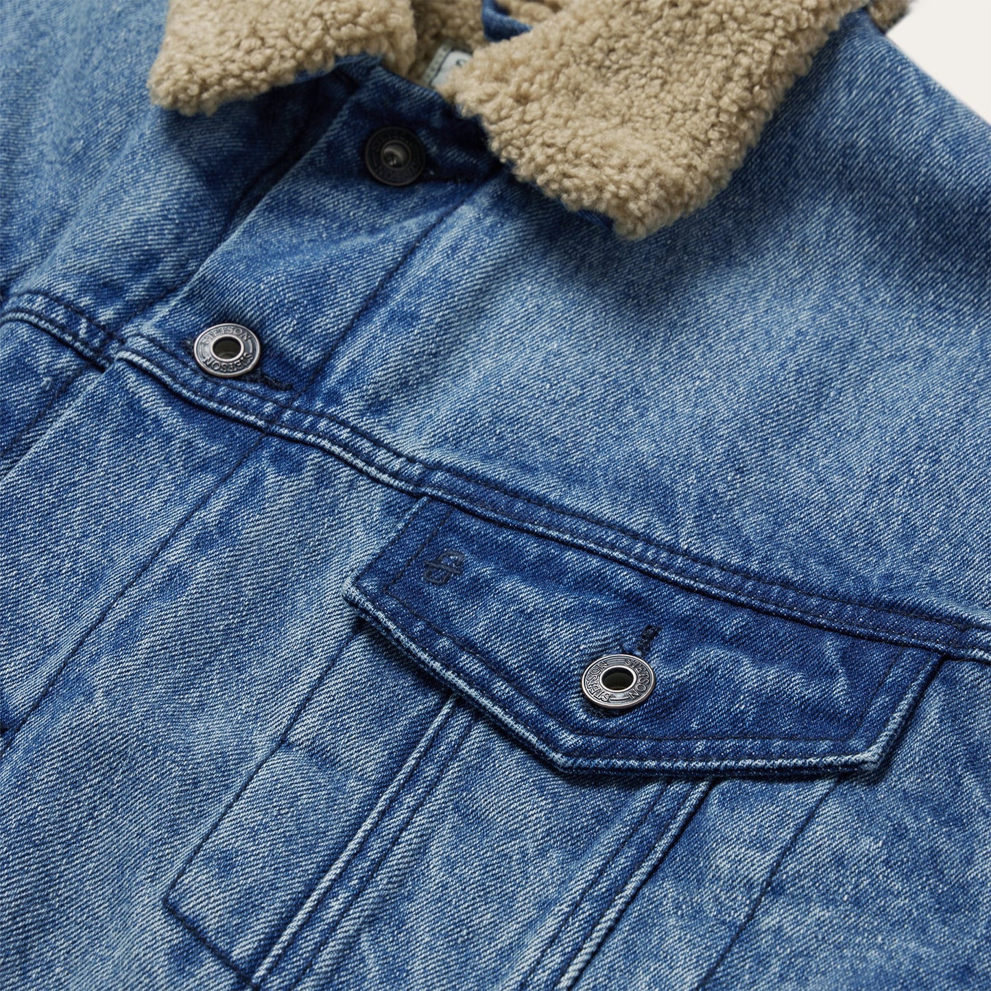 Denim Sherpa Jacket Blue