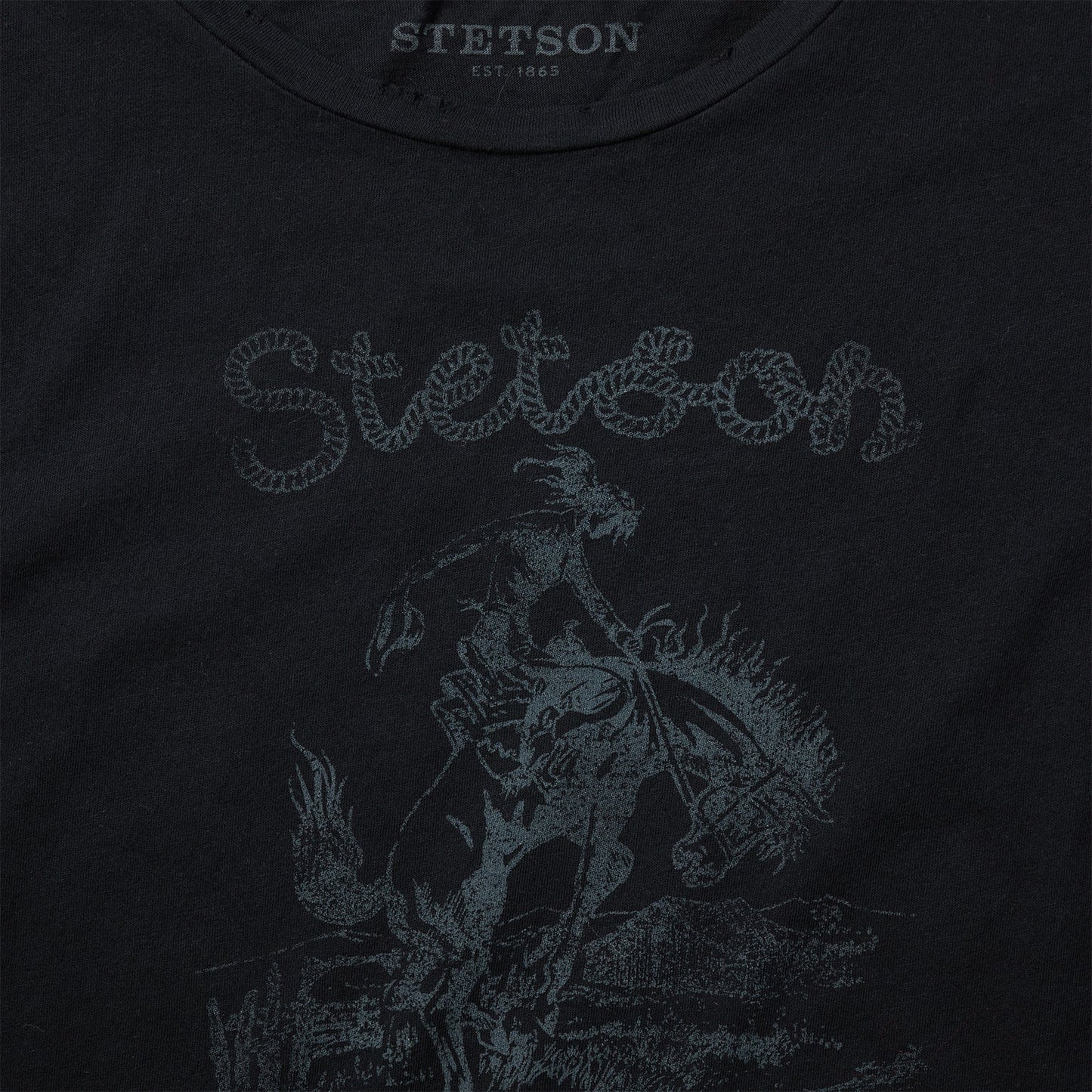 Bucking Cowboy Graphic Tee Black