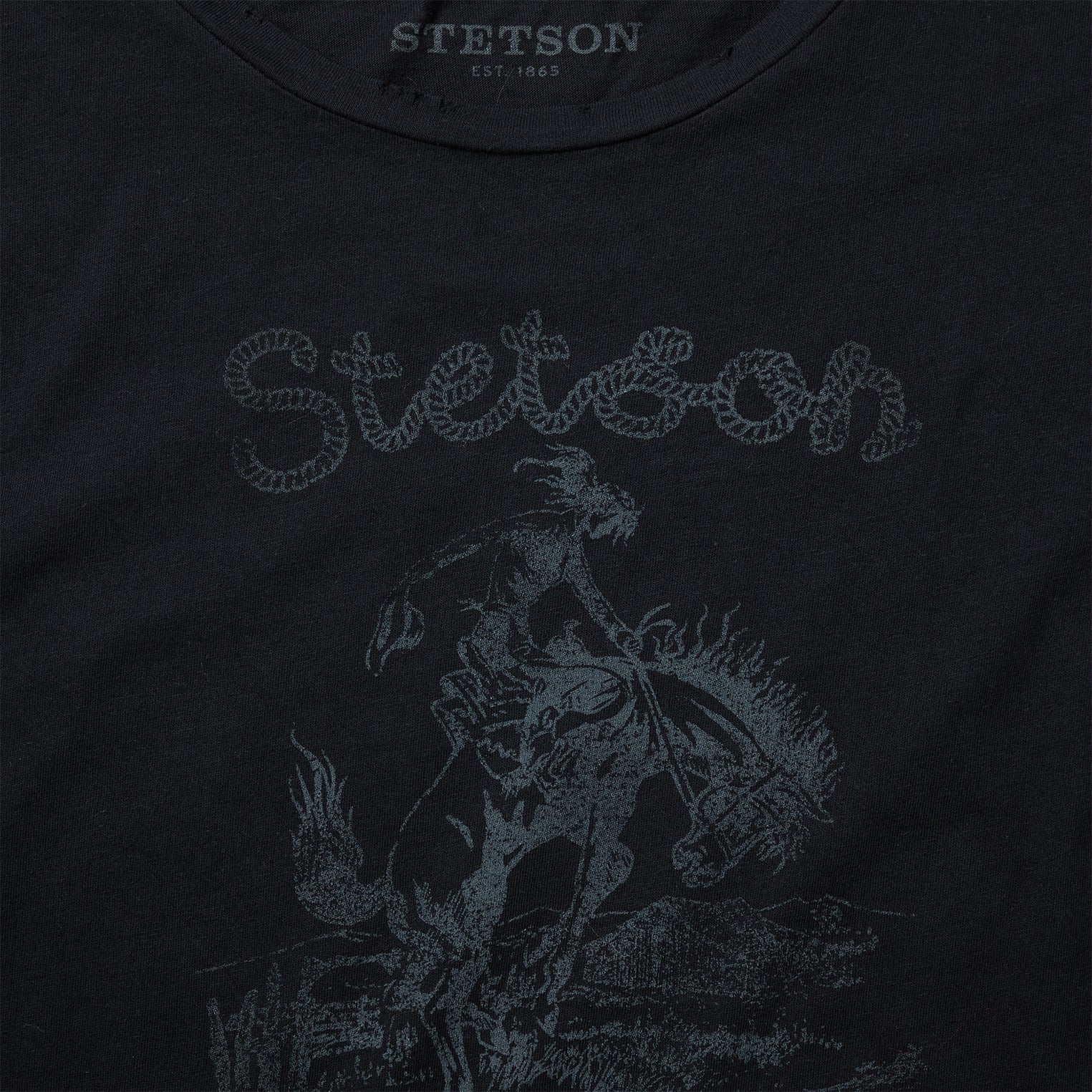 Bucking Cowboy Graphic Tee Black