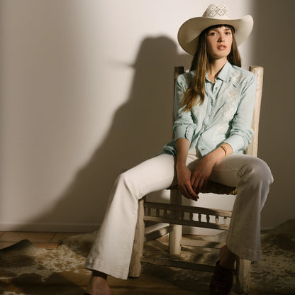 921 High Rise Flare Fit Jean White