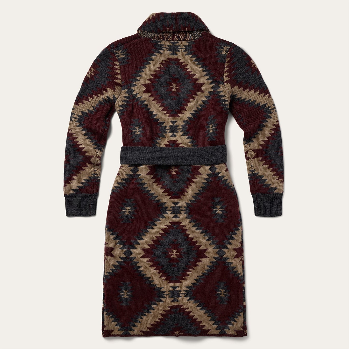 Aztec Duster Sweater Wine