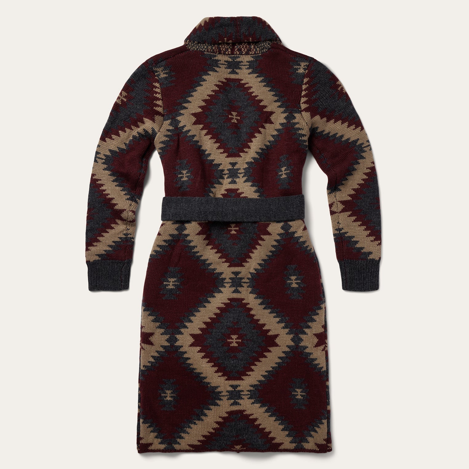 Aztec Duster Sweater Wine
