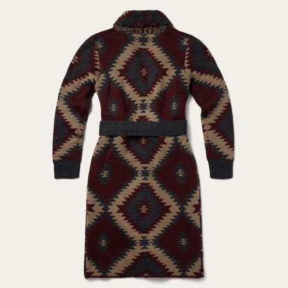 Aztec Duster Sweater Wine