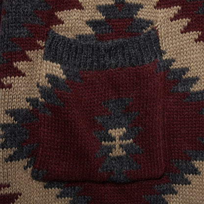 Aztec Duster Sweater Wine