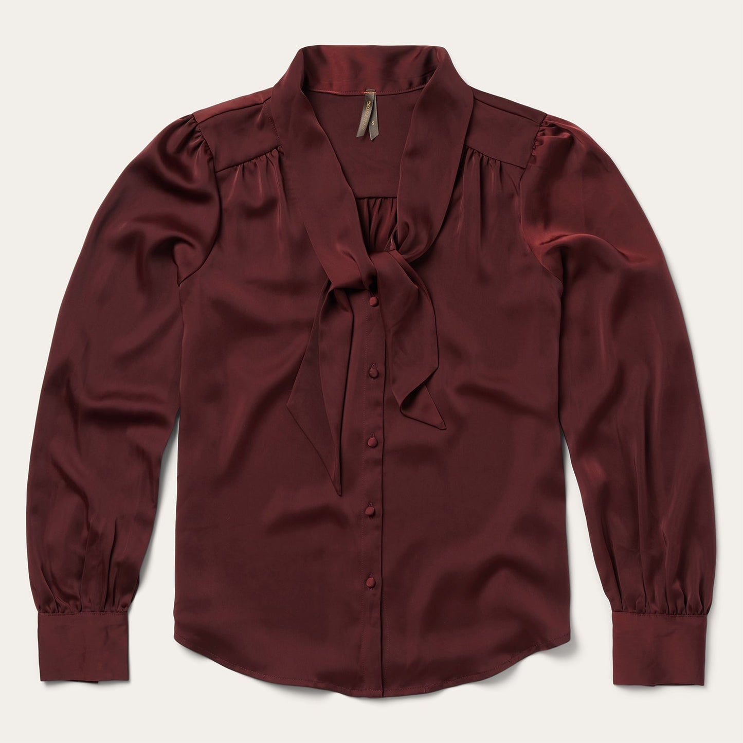 Wine Satin Blouse Red