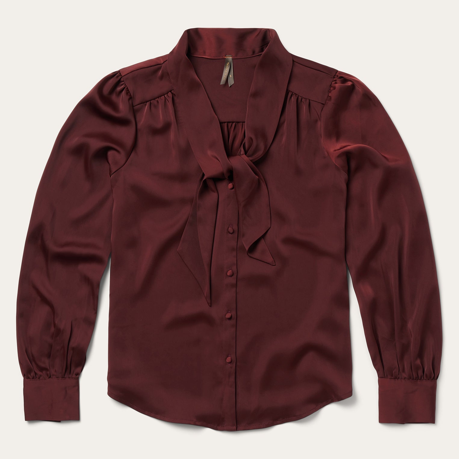 Wine Satin Blouse Red