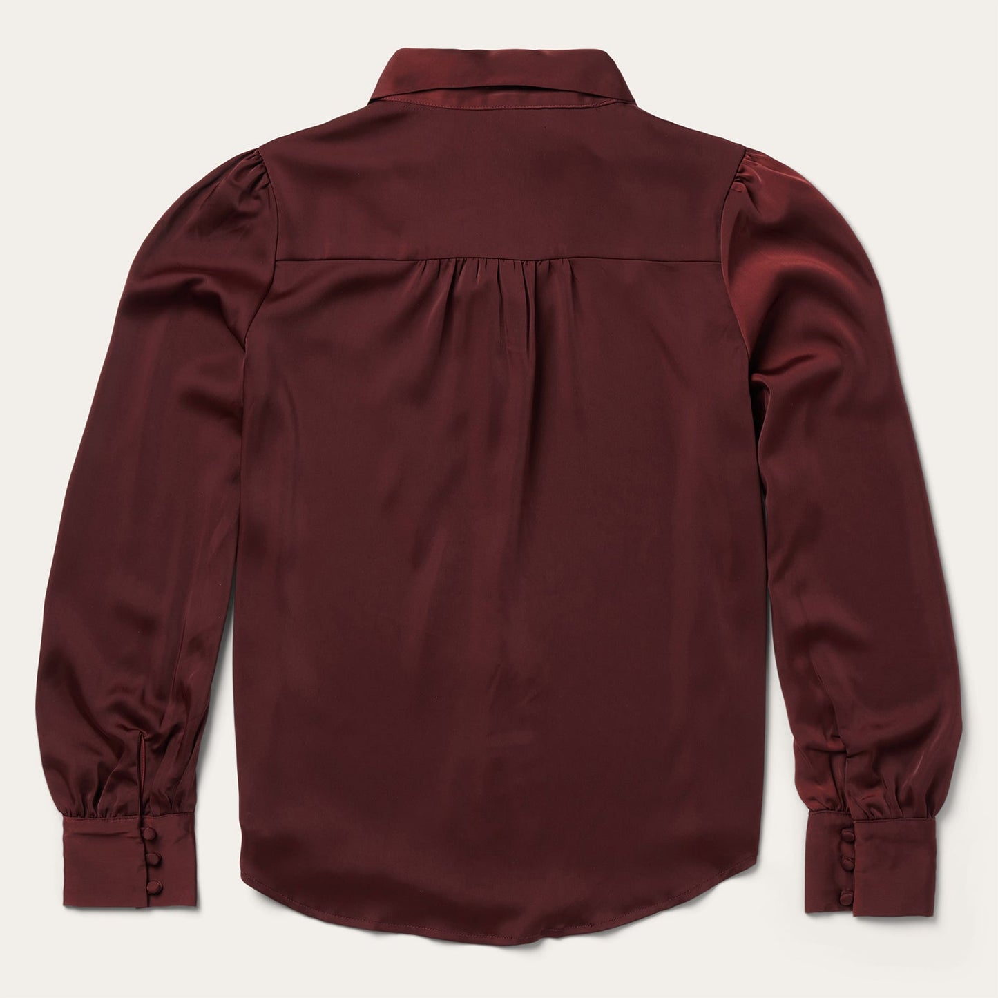 Wine Satin Blouse Red