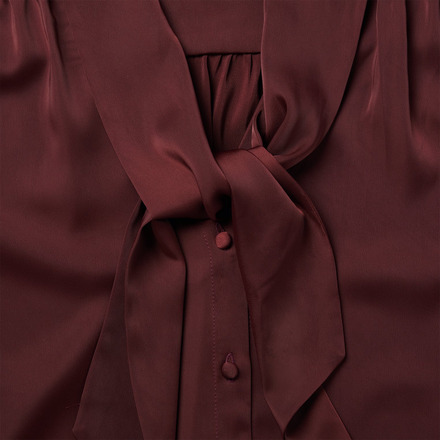 Wine Satin Blouse Red