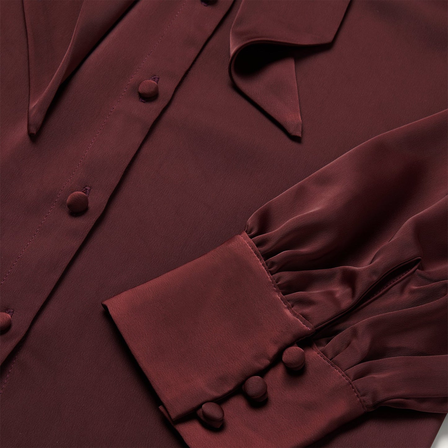 Wine Satin Blouse Red