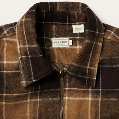 Brown Plaid Western Coat Brown