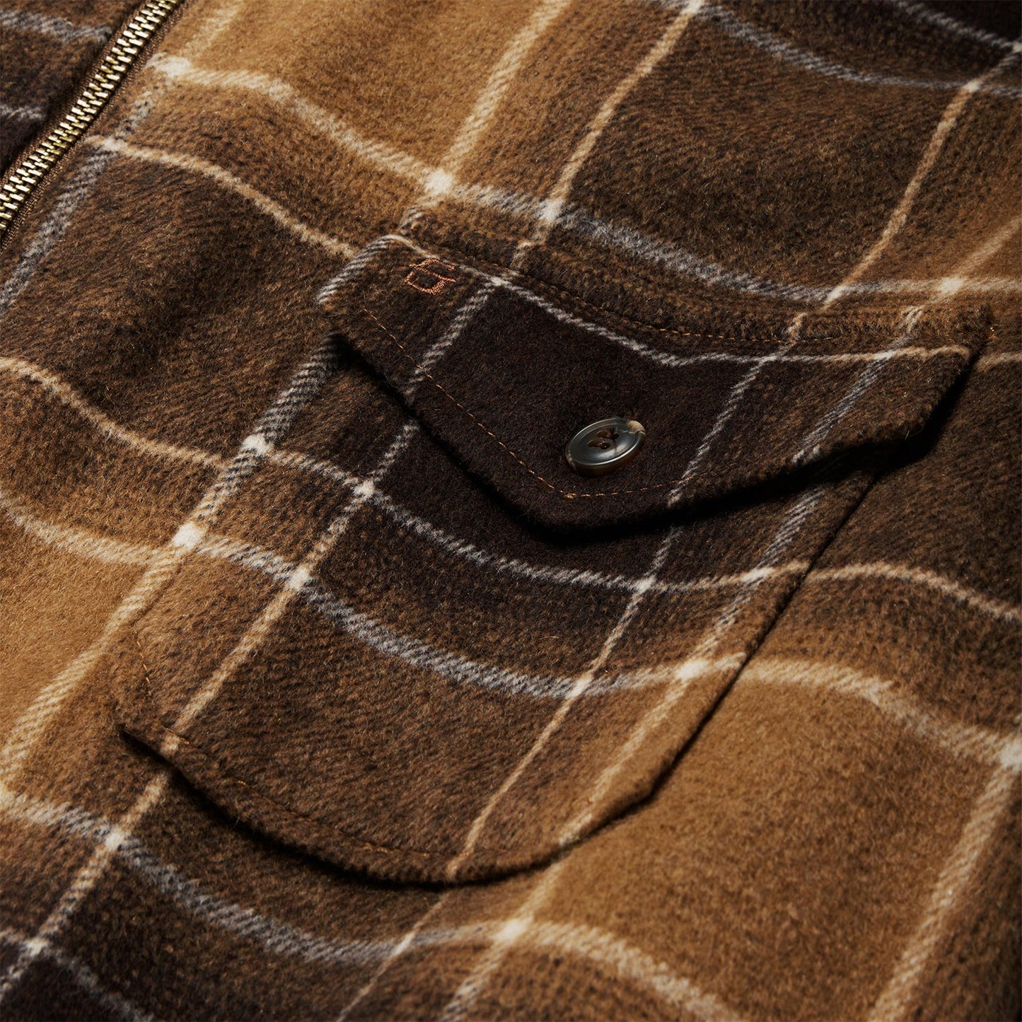 Brown Plaid Western Coat Brown