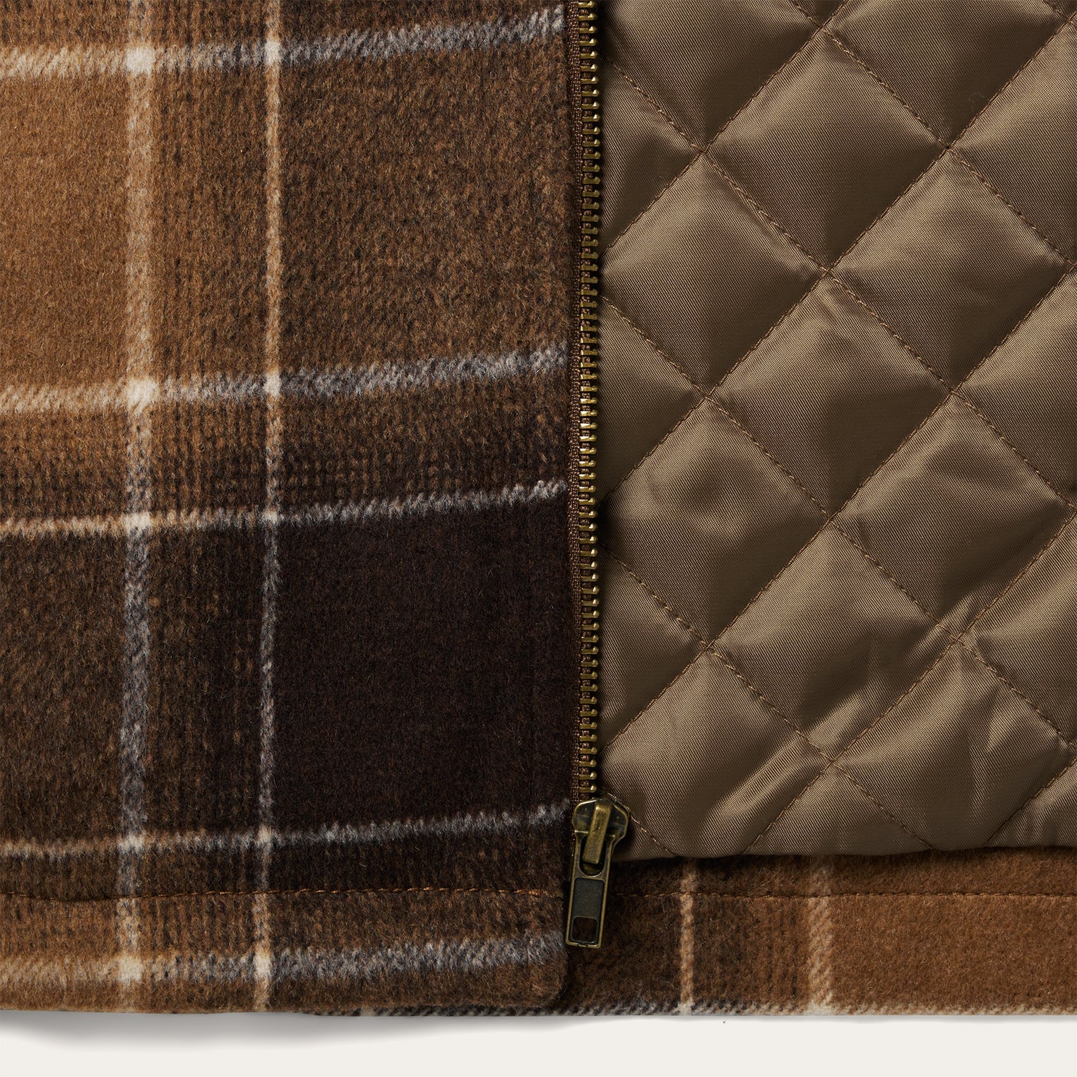 Brown Plaid Western Coat Brown