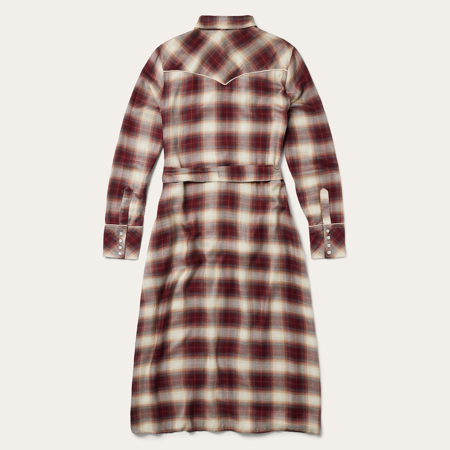 Black Cherry Plaid Shirt Dress Red