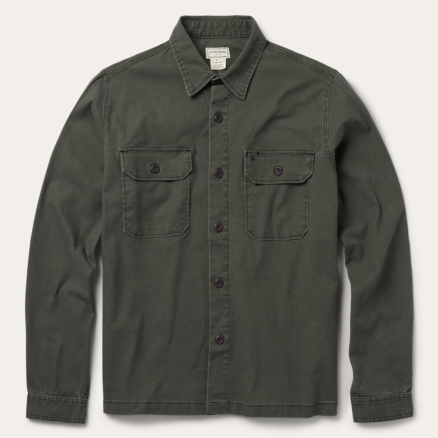 Stretch Canvas Jac-Shirt Green