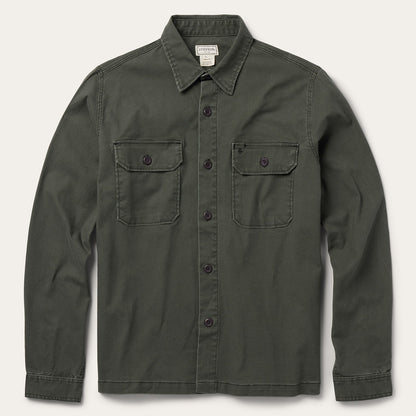 Stretch Canvas Jac-Shirt Green