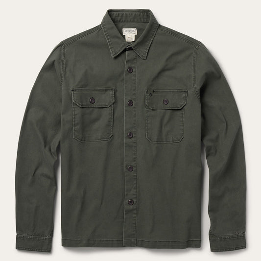 Stretch Canvas Jac-Shirt Green