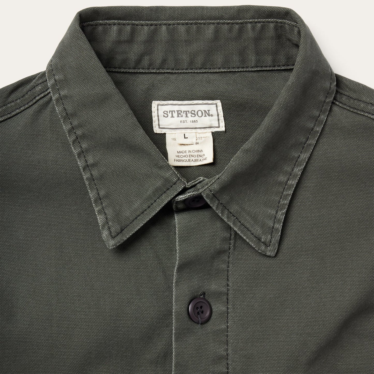 Stretch Canvas Jac-Shirt Green