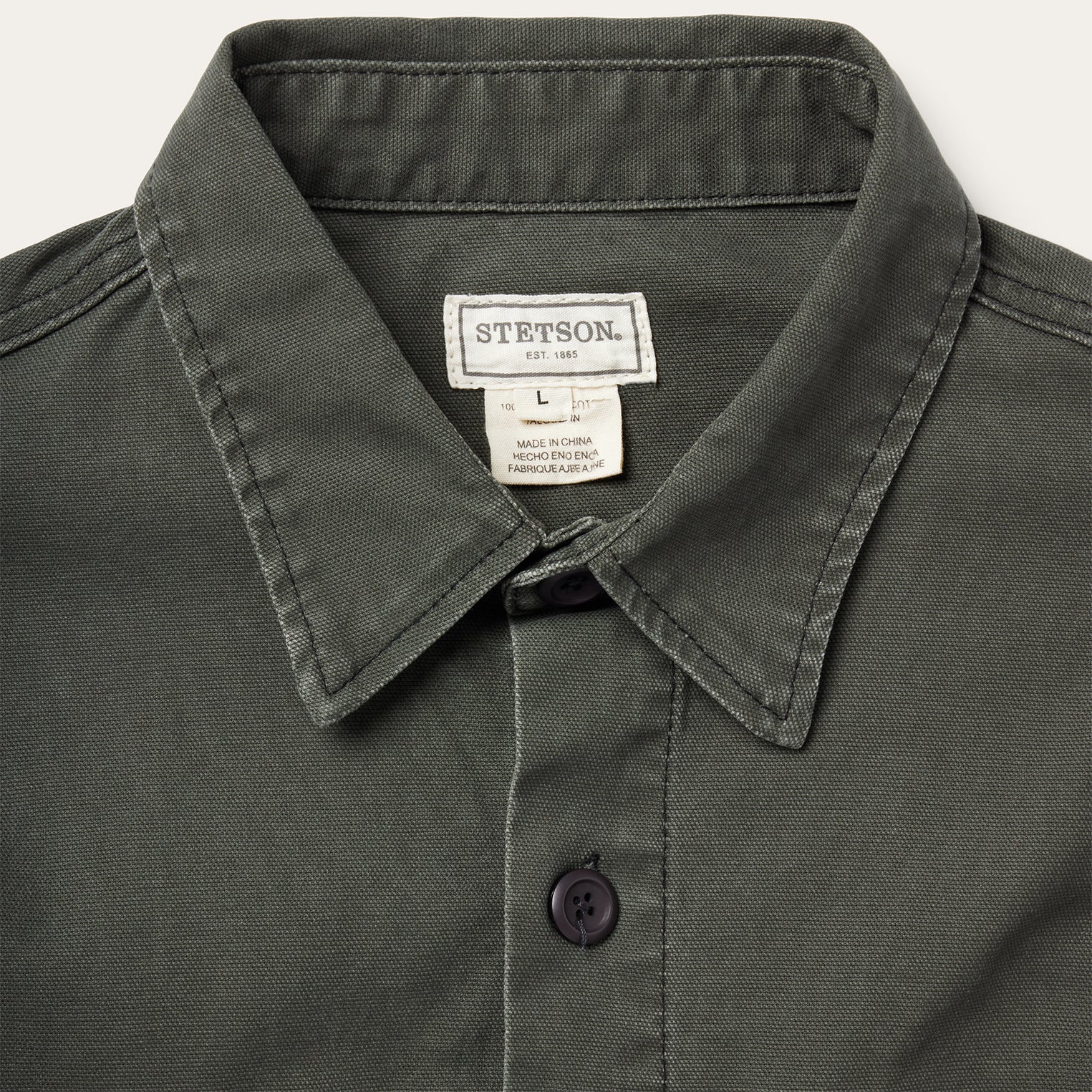 Stretch Canvas Jac-Shirt Green