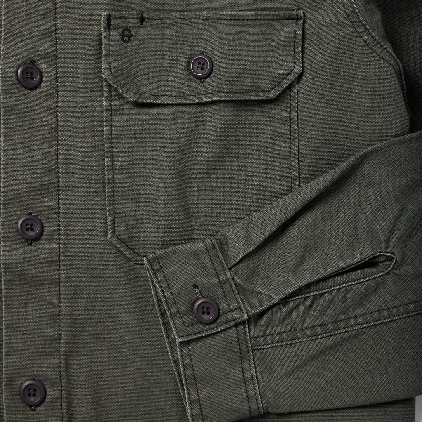 Stretch Canvas Jac-Shirt Green