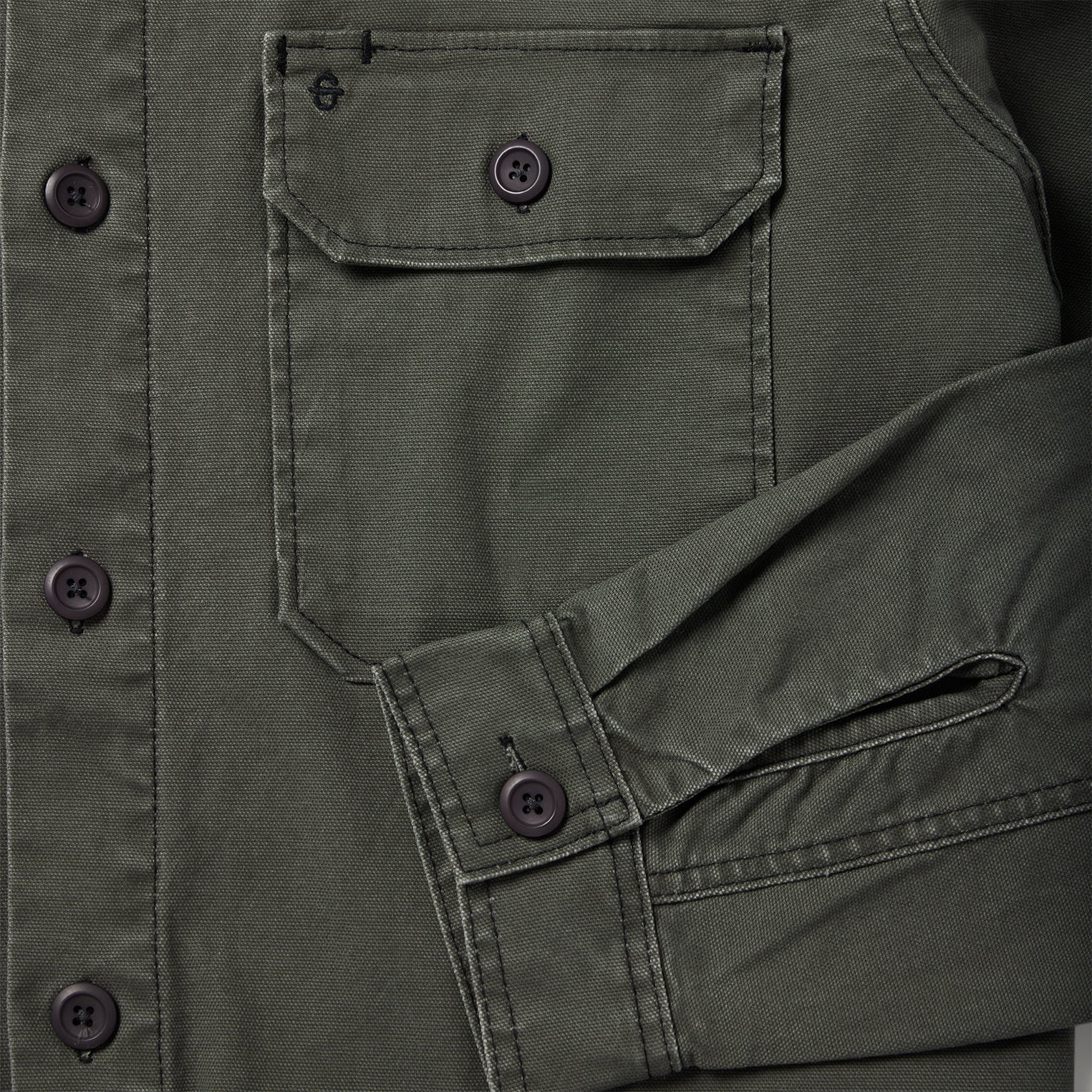 Stretch Canvas Jac-Shirt Green