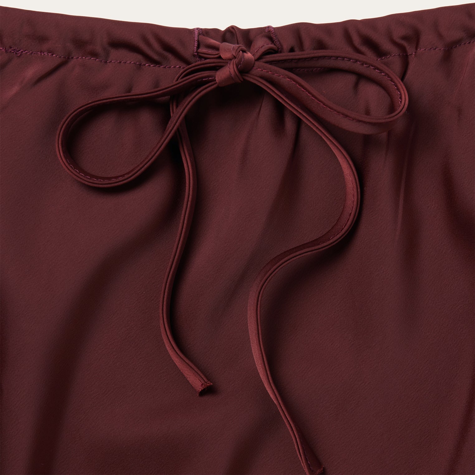 Wine Satin Skirt Red