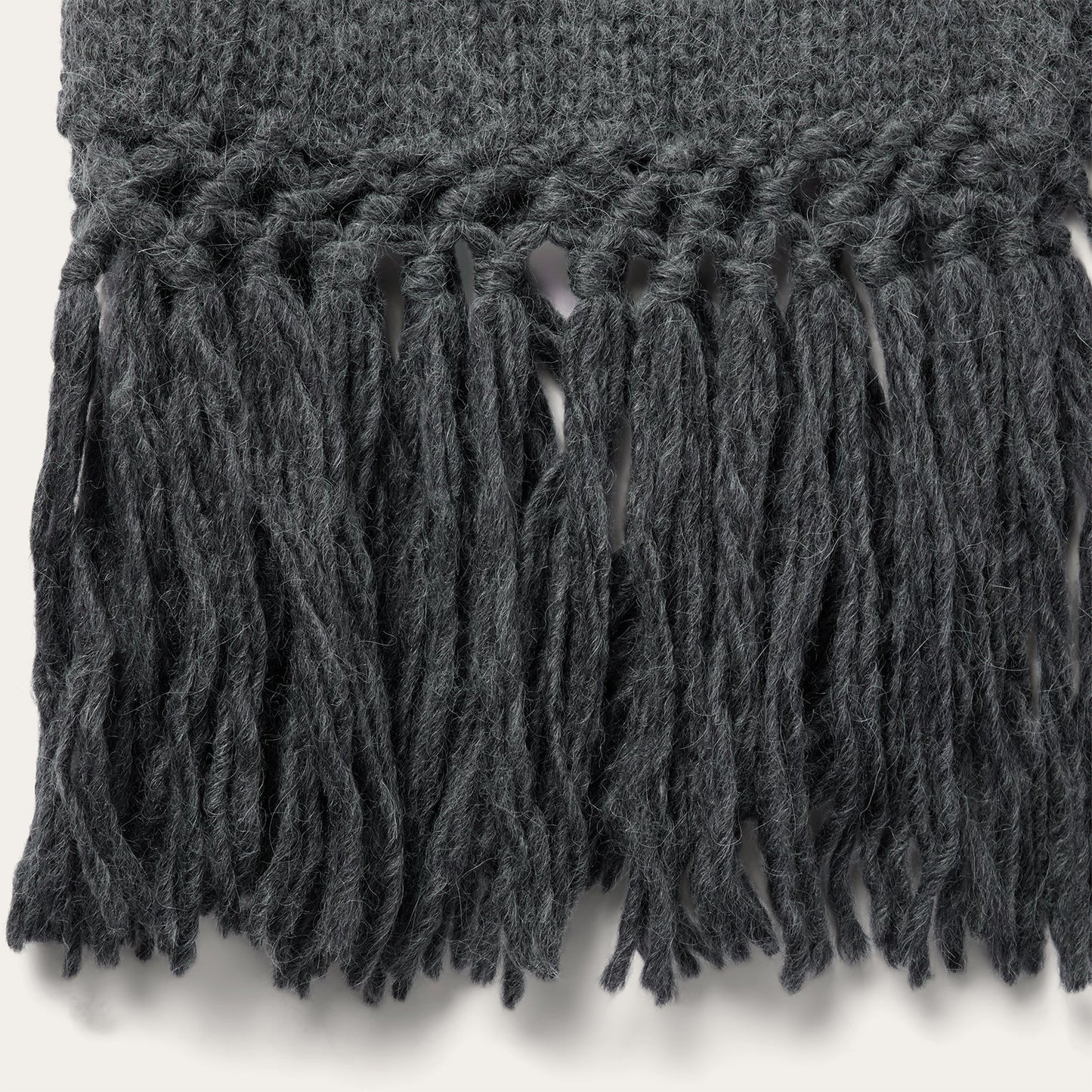 Charcoal Fringed Cardigan Grey