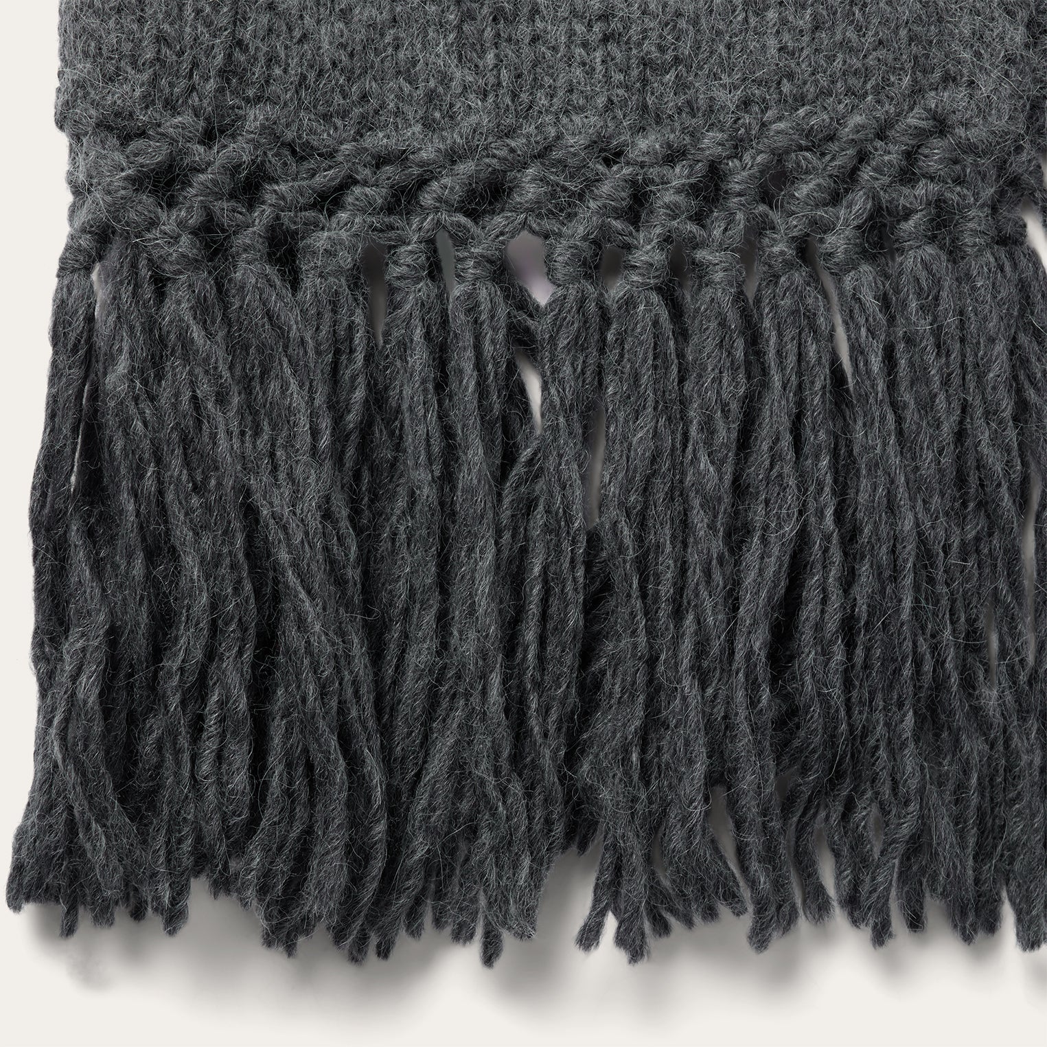 Charcoal Fringed Cardigan Grey