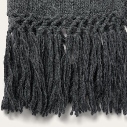 Charcoal Fringed Cardigan Grey