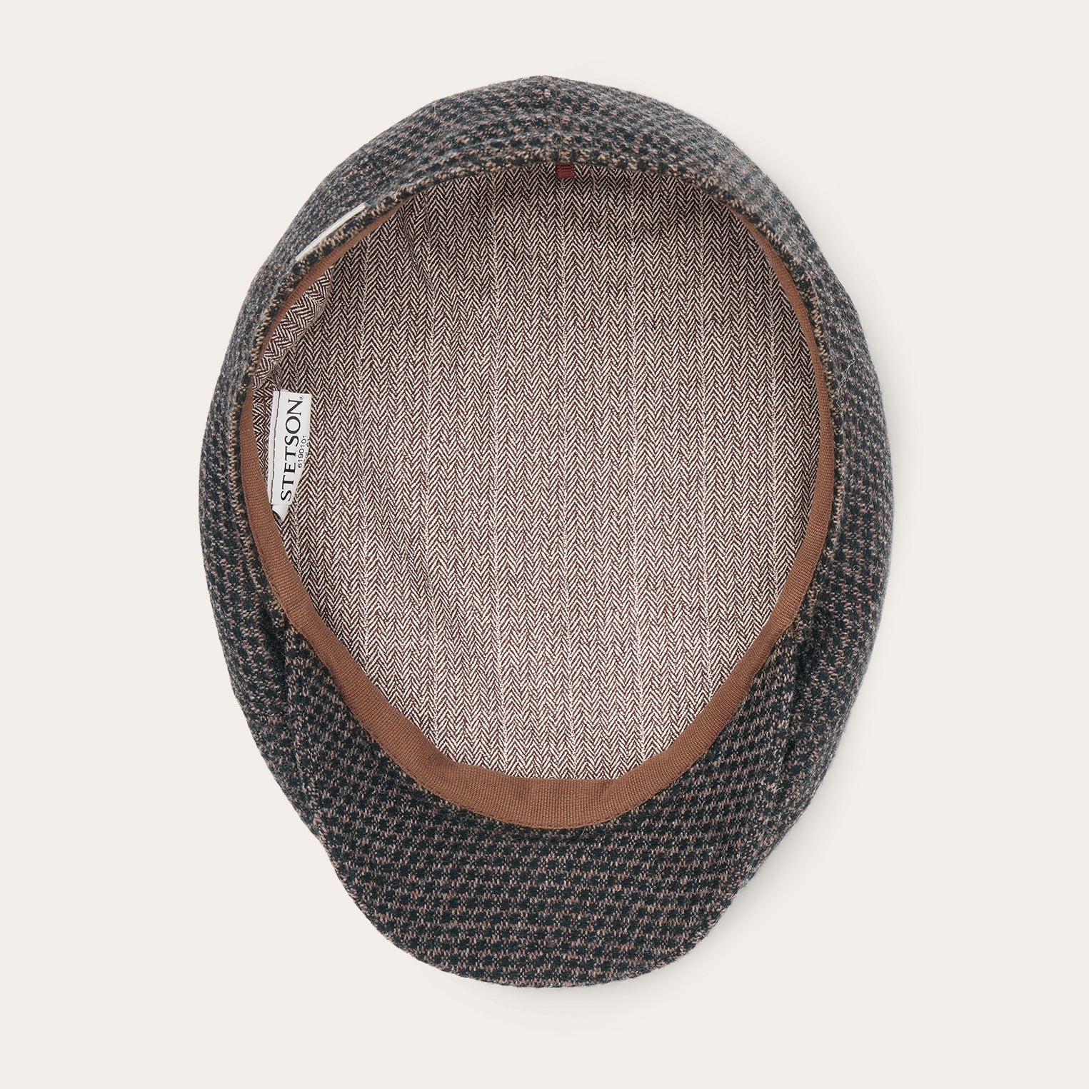 Wool Ivy Cap Brown/Beige Mix