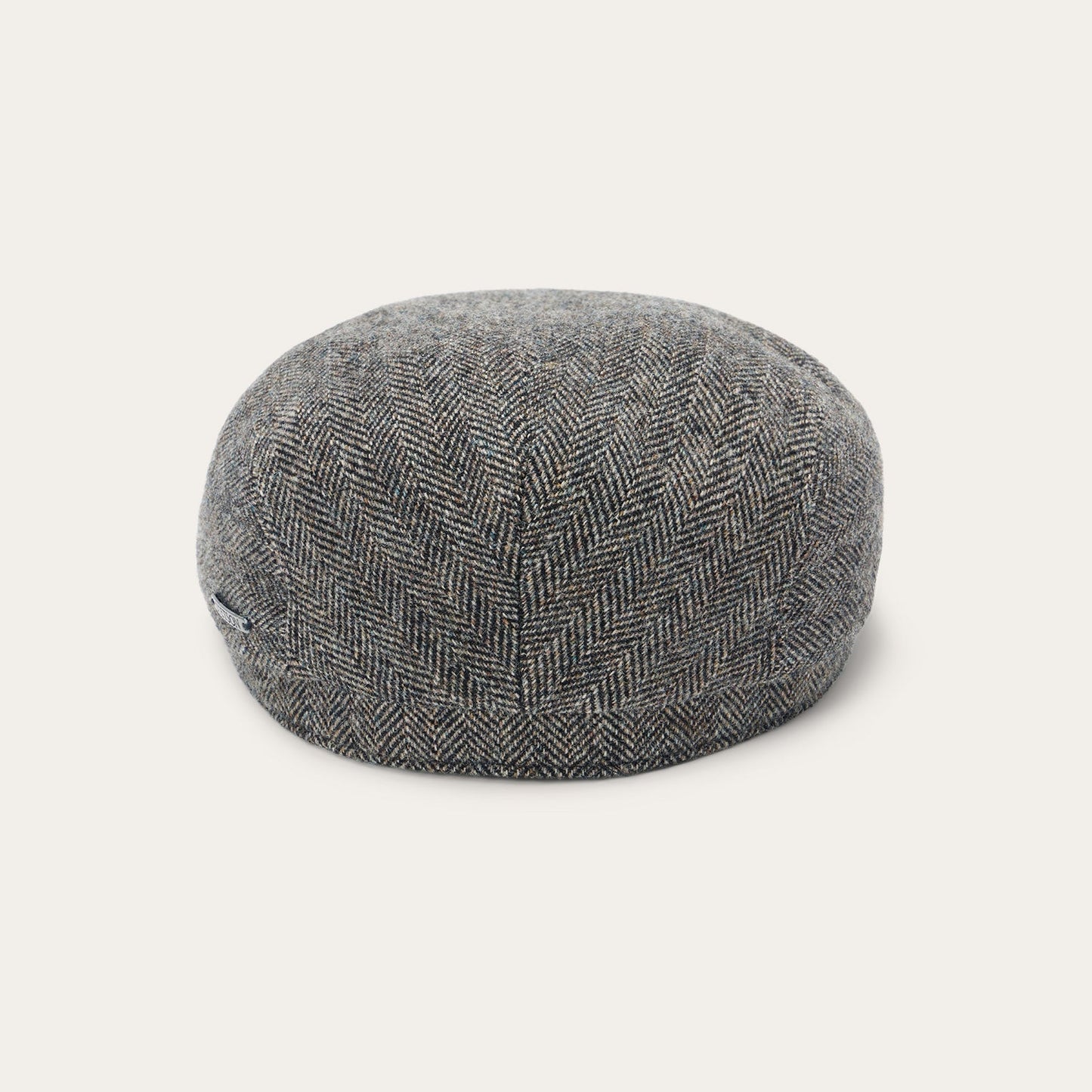Wool Herringbone Driver Cap Anthra Melange Herringbone