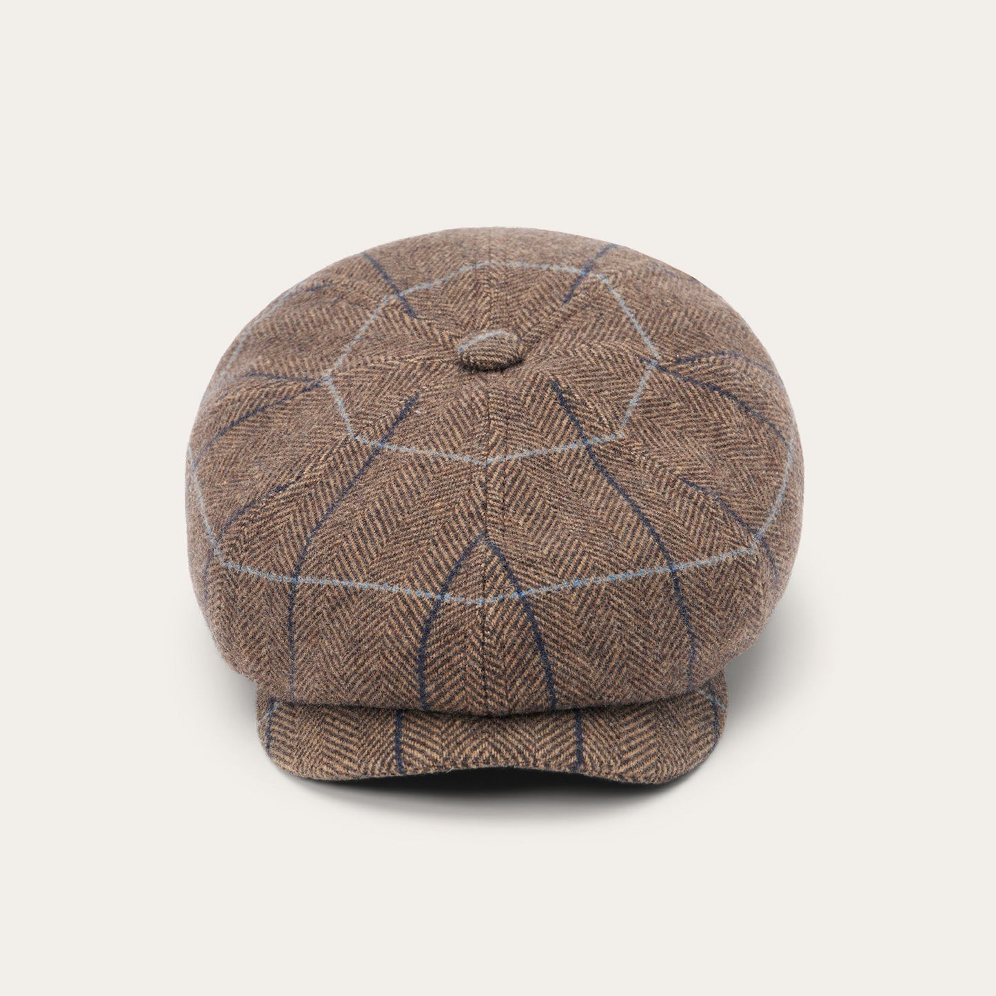 Wool Herringbone Hatteras Cap Camel Herringbone