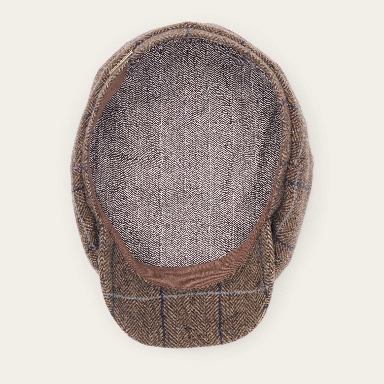 Wool Herringbone Hatteras Cap Camel Herringbone